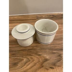 Norpro Stoneware Butter Keeper French Bell Crock Dish Porcelain White